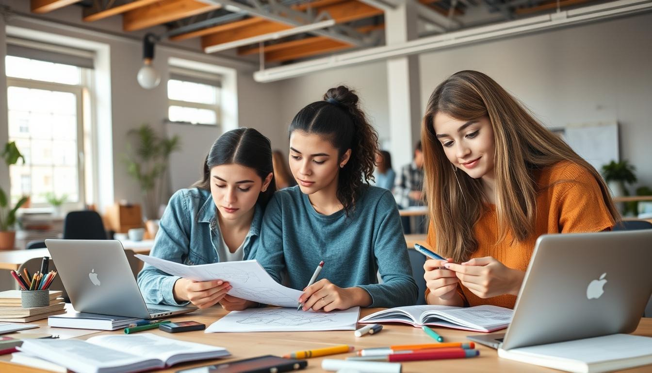 Modern university campus for students